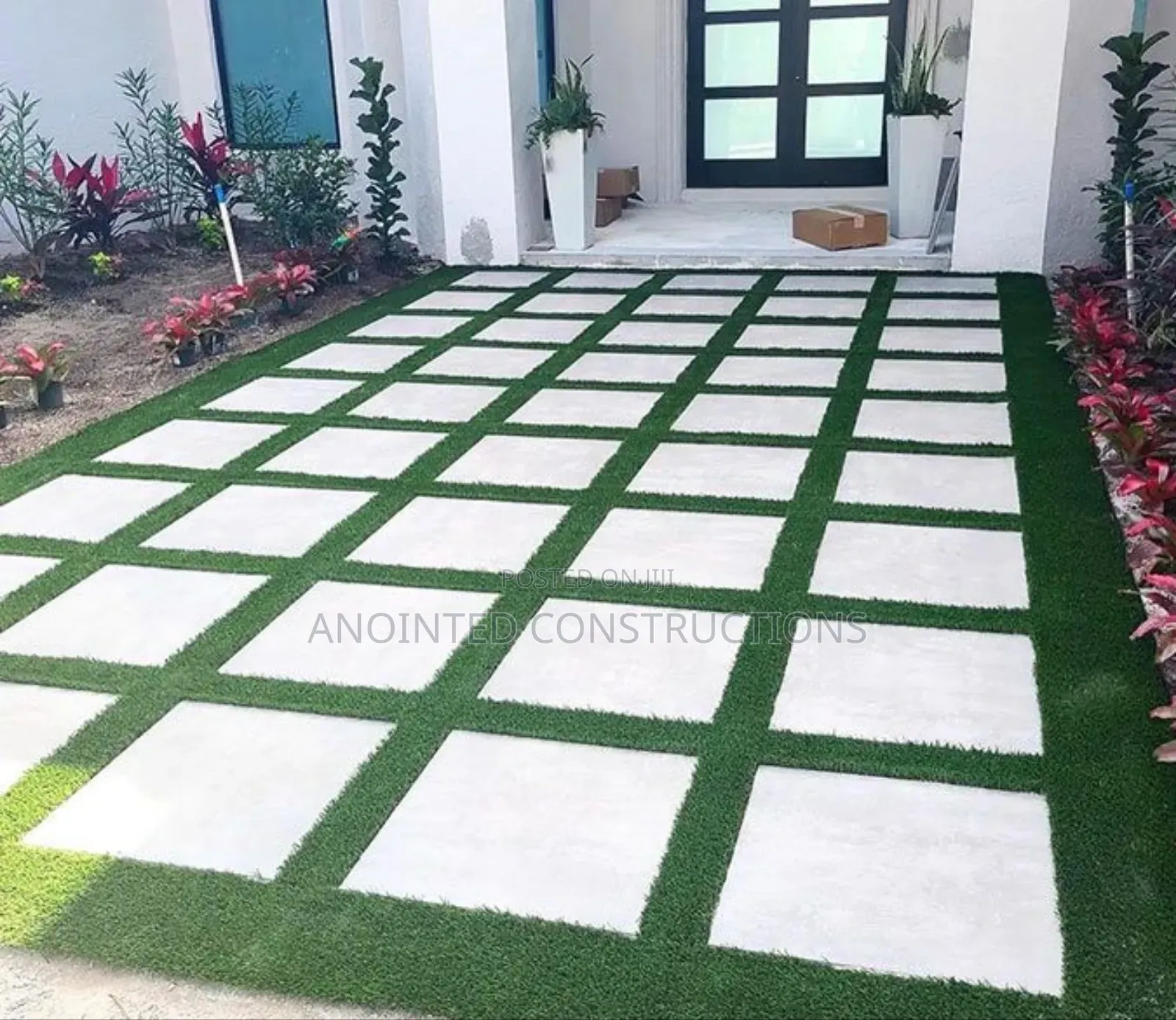 Quality Concrete Slabs and Astroturf Landscape