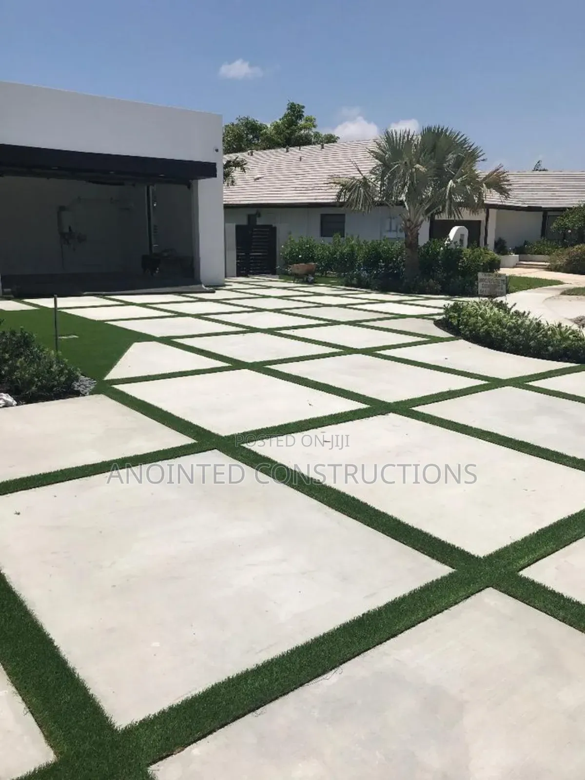 Quality Concrete Slabs and Astroturf Landscape
