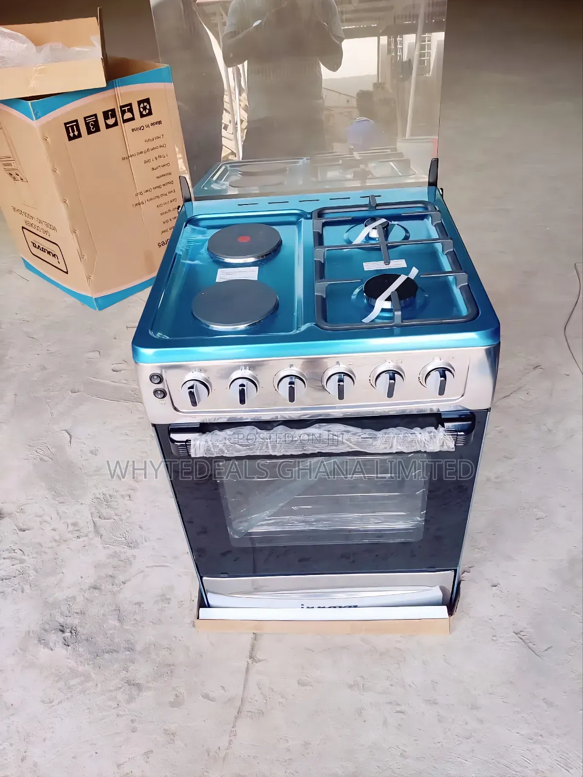 2 Gas| 2 Electric| Innova 60x60 Cooker| Auto-ignition| Stainless Steel