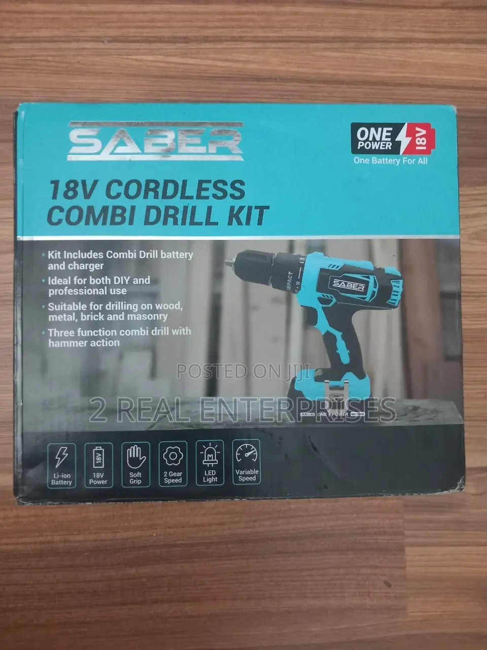 Saber 18v Cordless Combi Drill Kit
