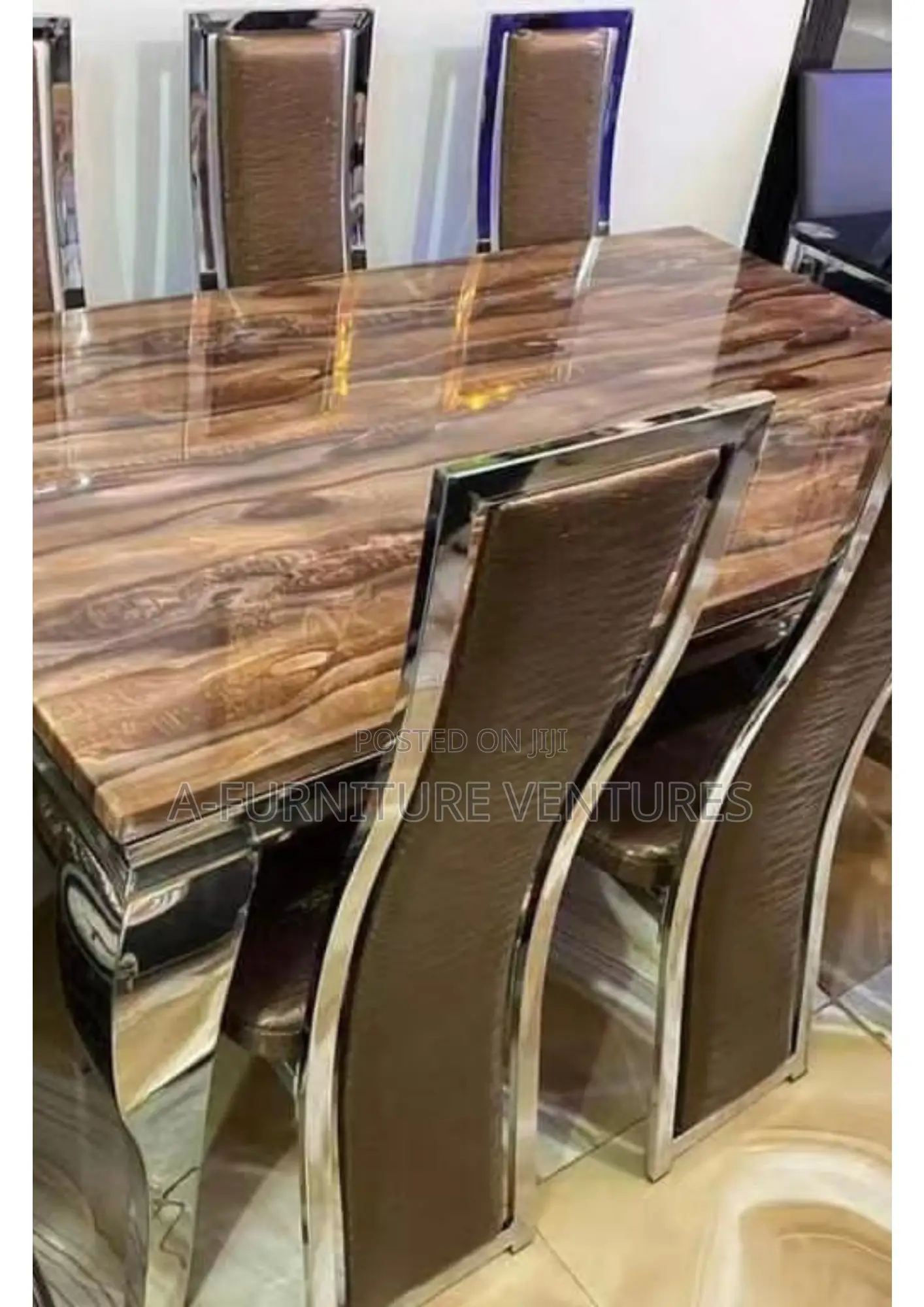 Six Seater Marble Dining Table