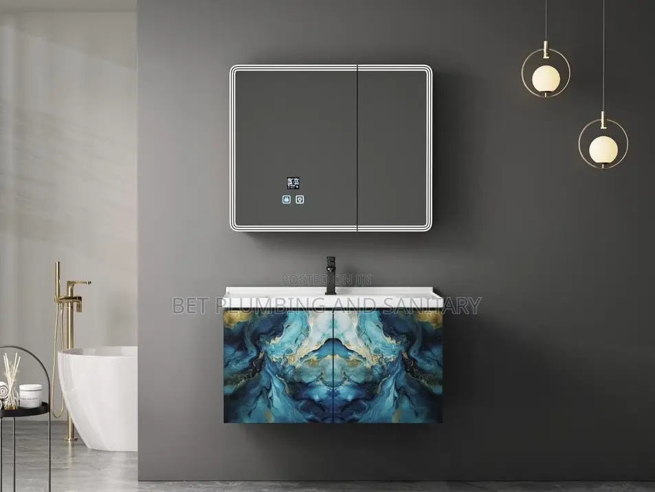 Imported Led Cabinet Basin and Mirror Complete_smart Cabinet Basin