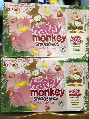 Happy Monkey Smoothies Made for Kids' Strawberry Banana (10 Pack)
