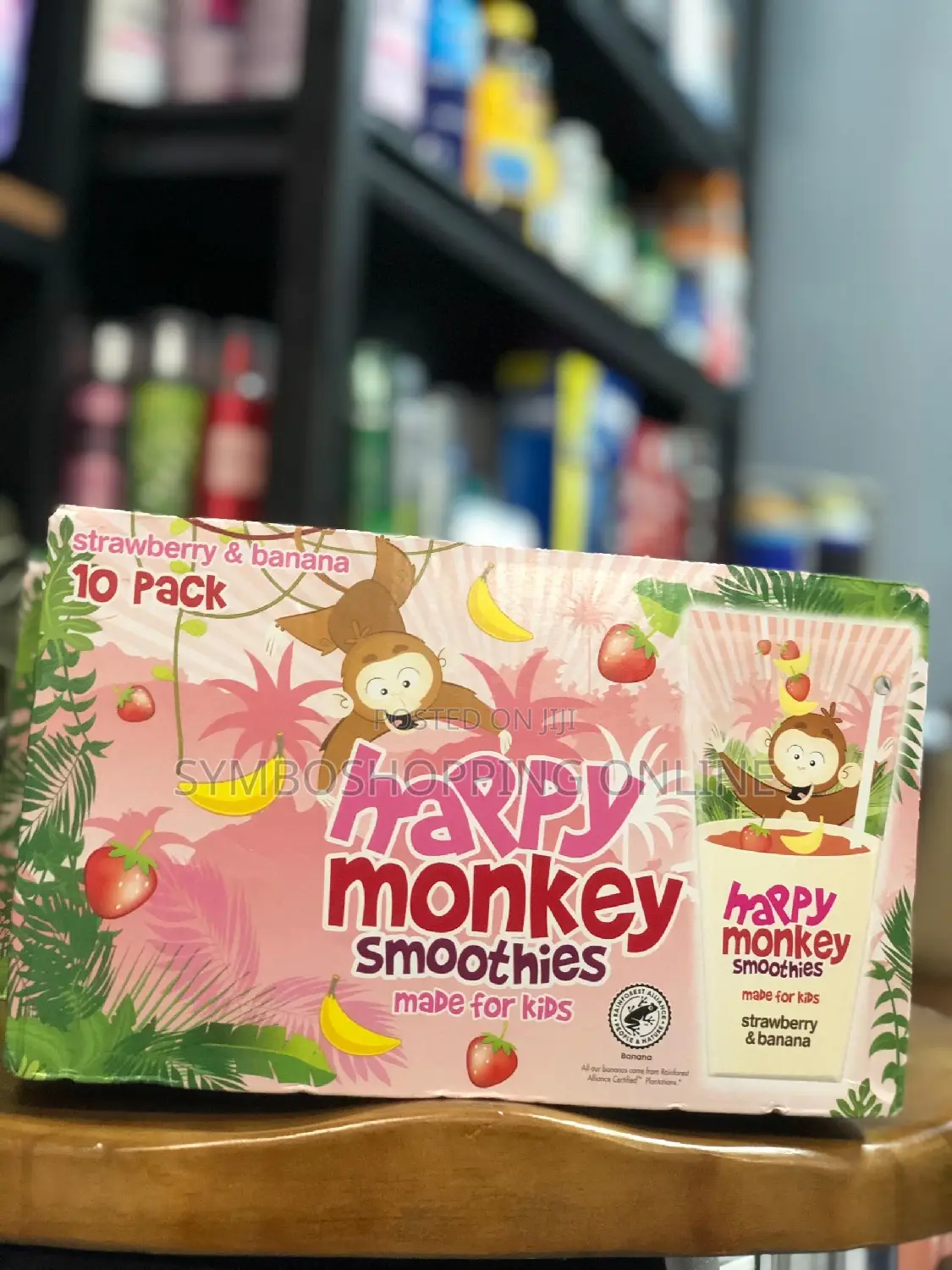 Happy Monkey Smoothies Made for Kids' Strawberry Banana (10 Pack)