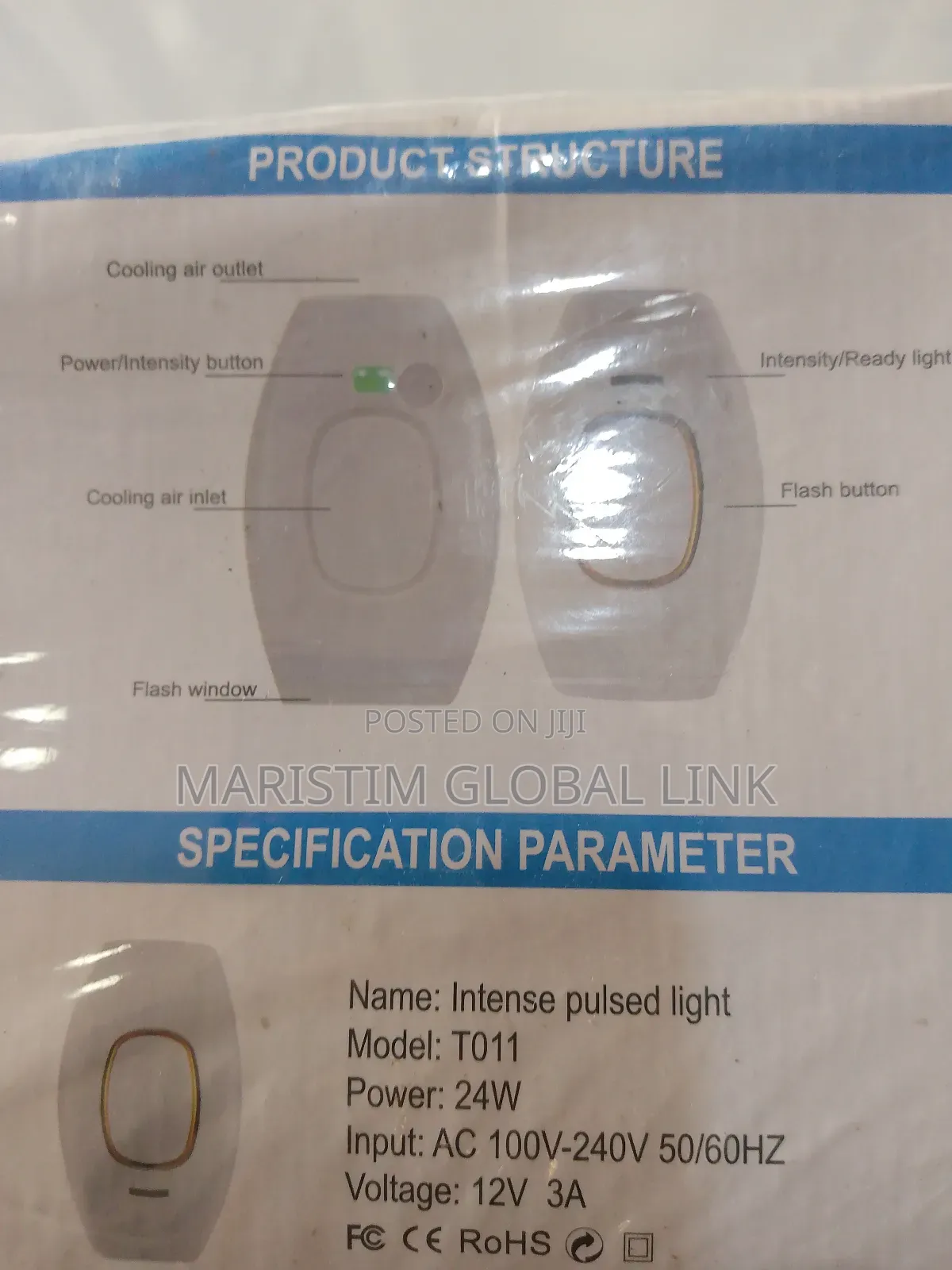 Hair Removal Device Intense Pulse Light