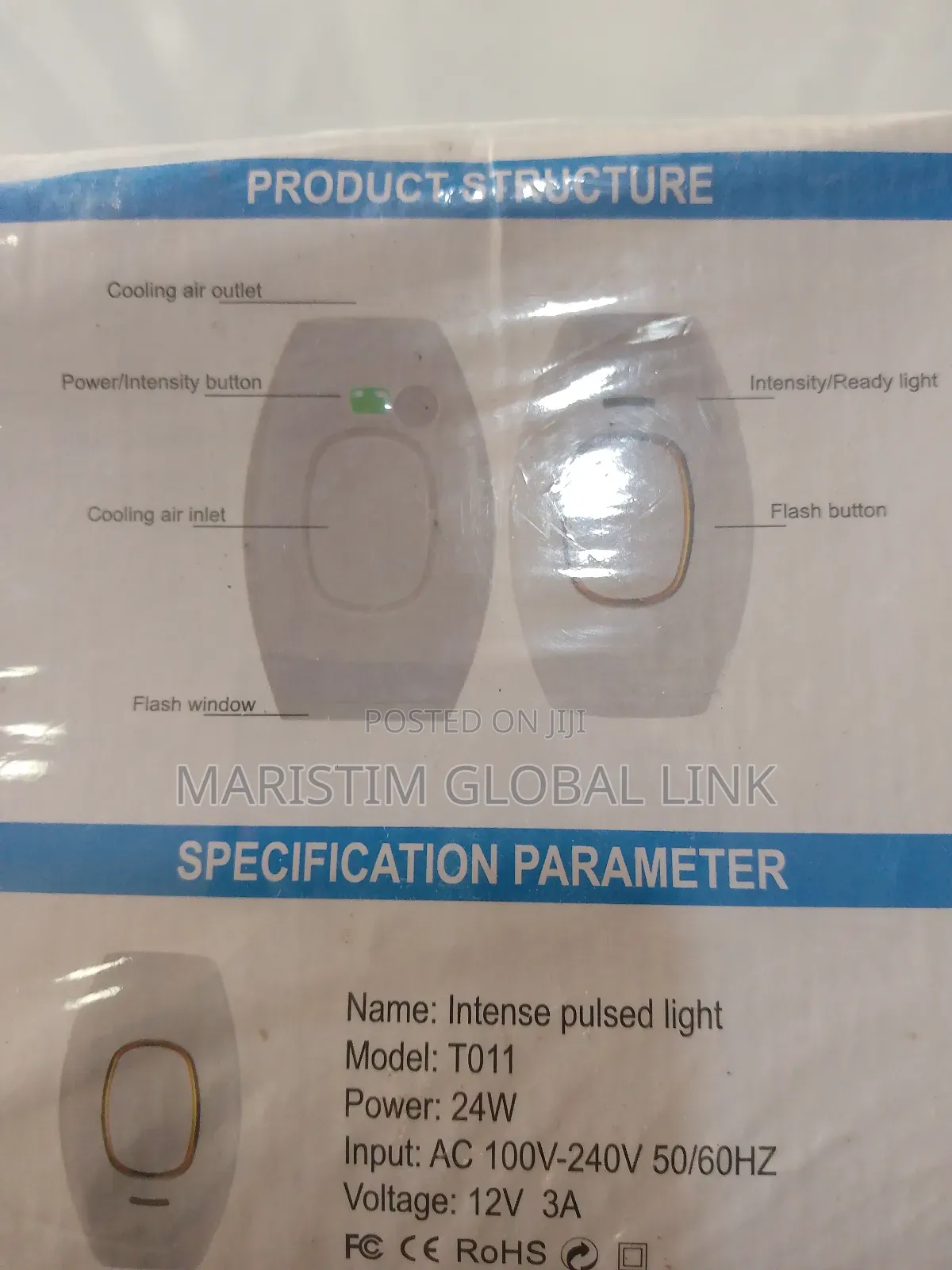 Hair Removal Device Intense Pulse Light