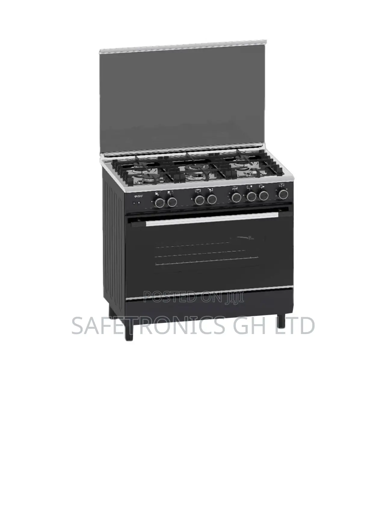Best Eldo-Gc9060bfu-Black Eldo Gas Cooker 5 Burrner 90x60 Black Oven