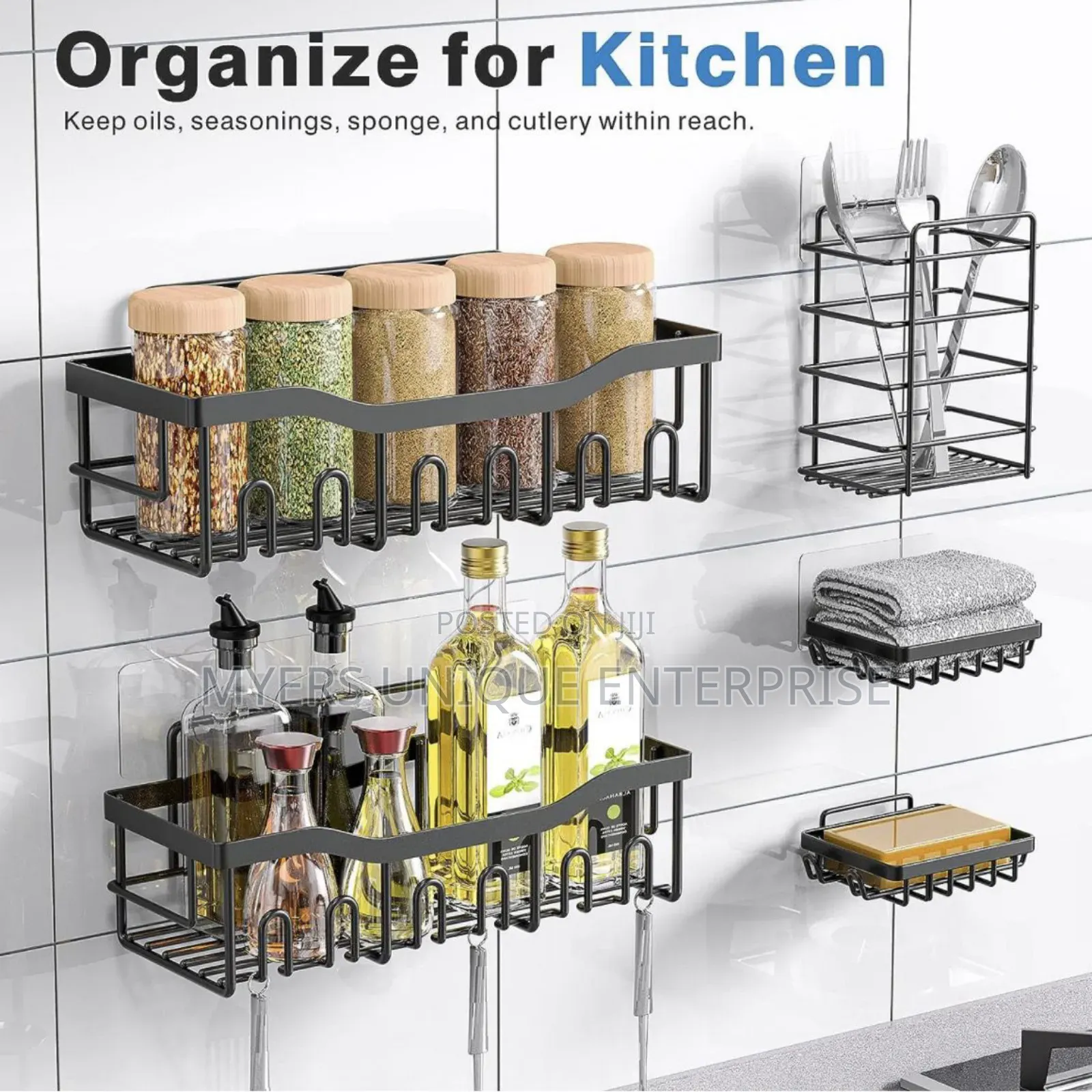 5 PCS Space Saving Bathroom Organizer