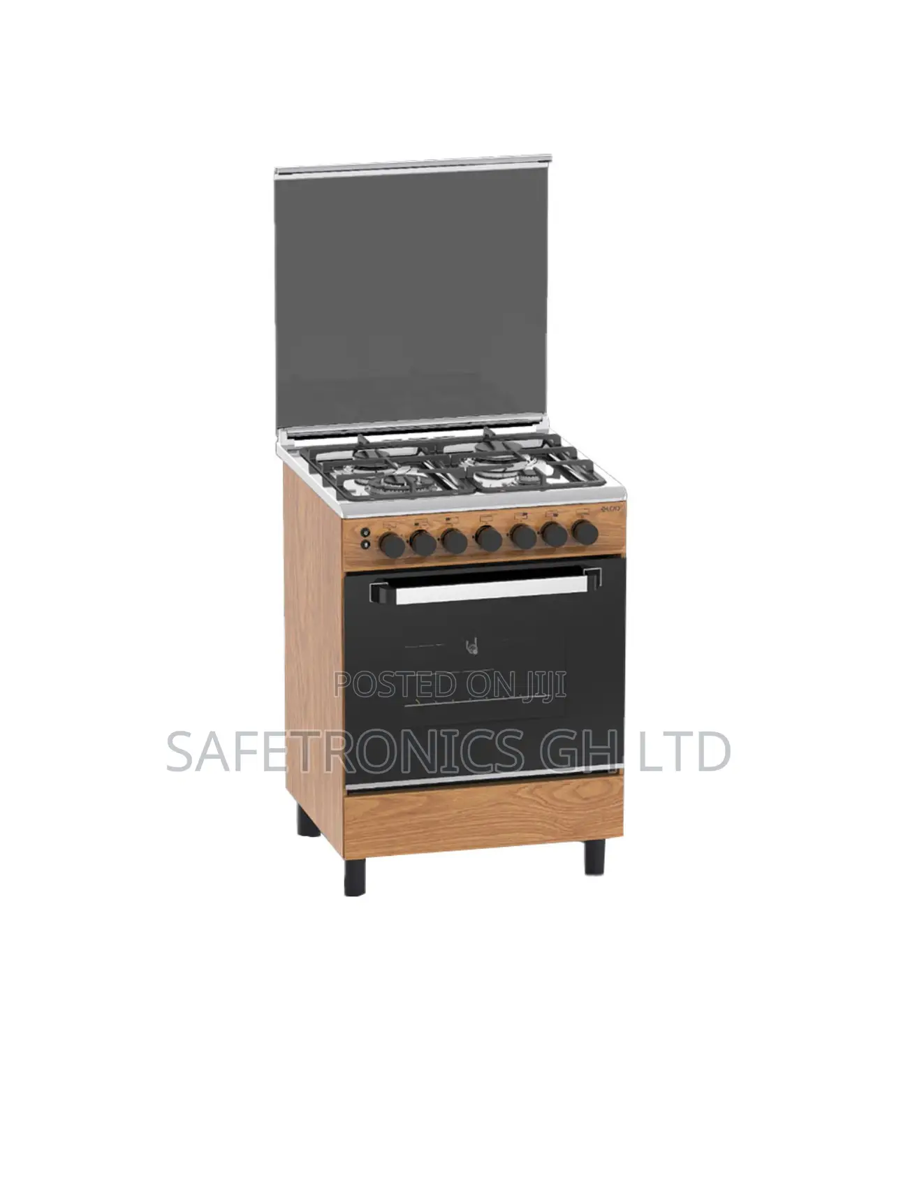 Eldo-Gc6060wdfu-Woden Eldo Gas Cooker 4 Burner 60x60 Cm Oven Grill Rot