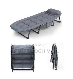 Portable Folding Recliner Bed - Grey