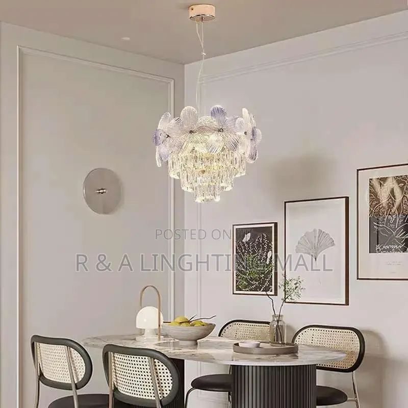Modern Crystal Chandelier + Remote