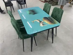 Dining Table ( Glass ) With 4 Chairs