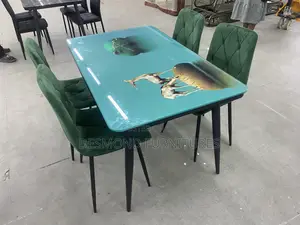 Dining Table ( Glass ) With 4 Chairs