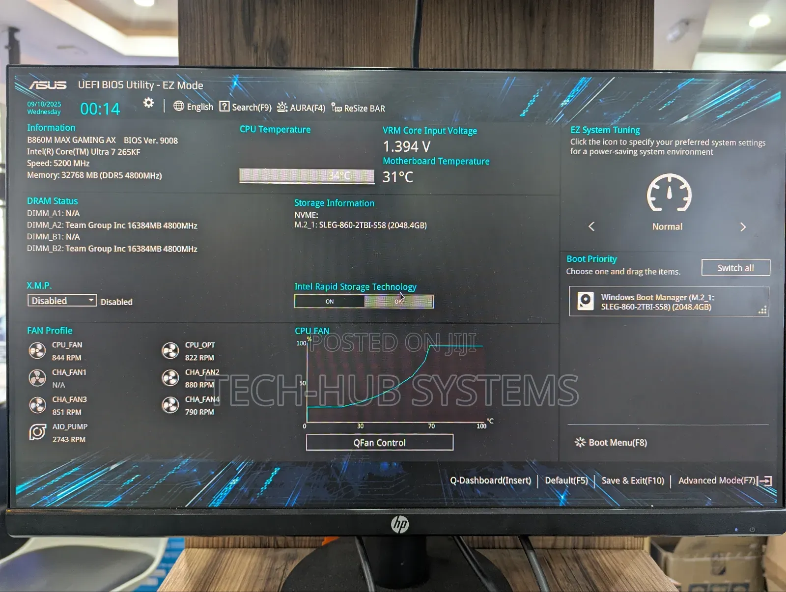 New Desktop Computer Asus 32GB Intel Core Ultra 7 SSD 2T