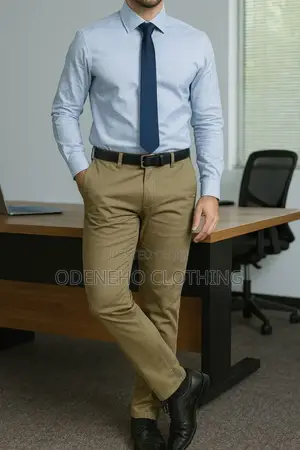 Straight Khaki Trousers