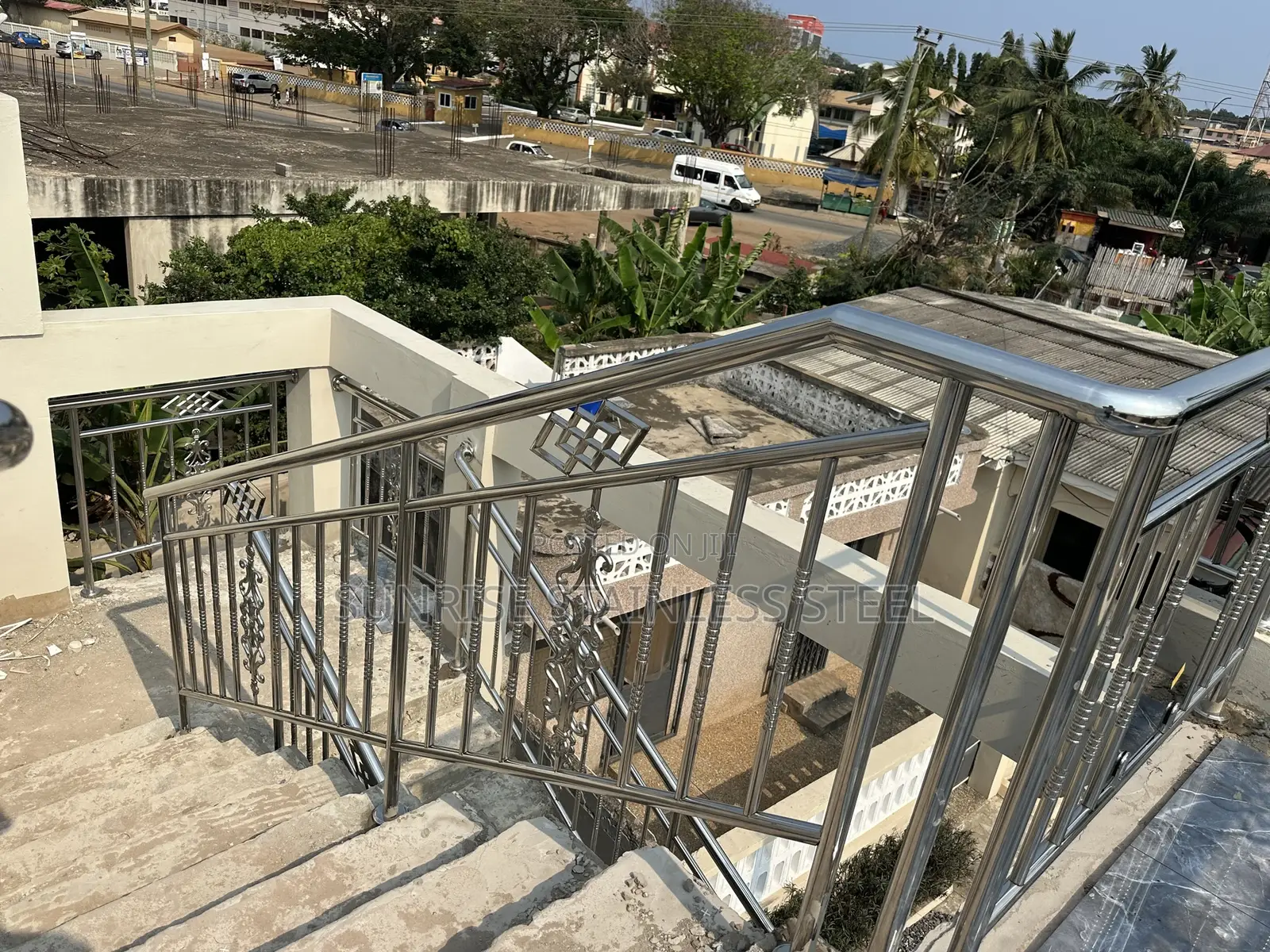 Sunrise Stainless Flower Installation Balustrade