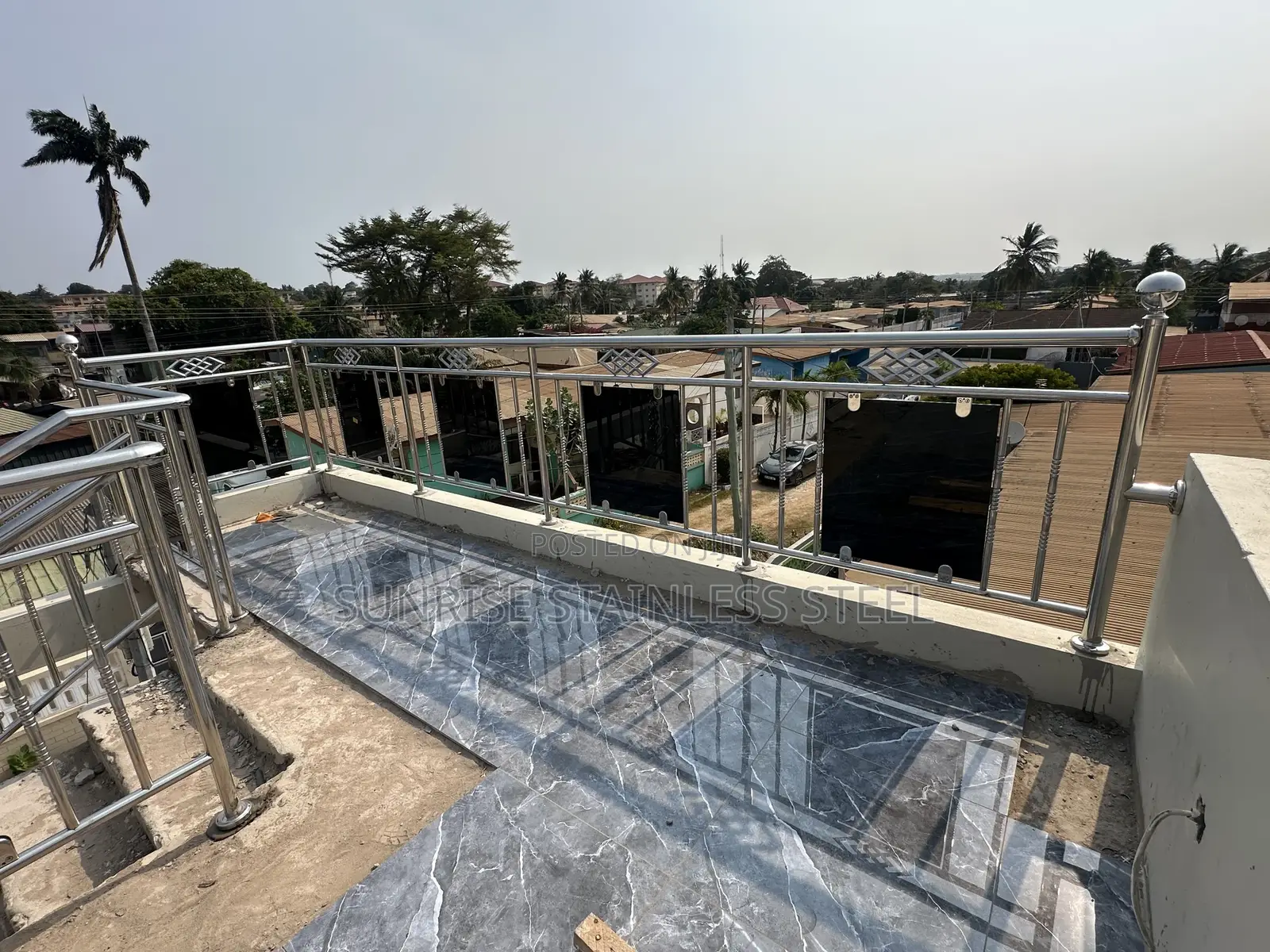 Sunrise Stainless Flower Installation Balustrade