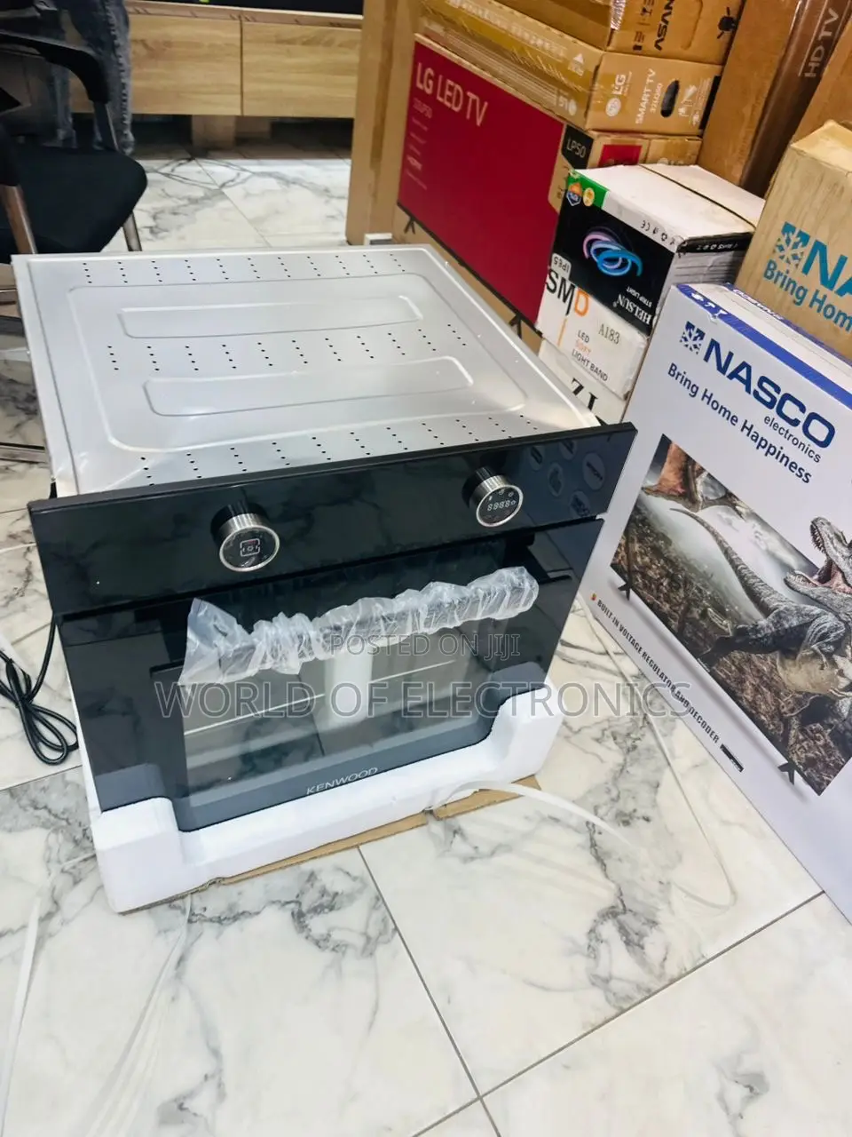 Adjustable Shelves Kenwood Oven Black (60cm) Integrated