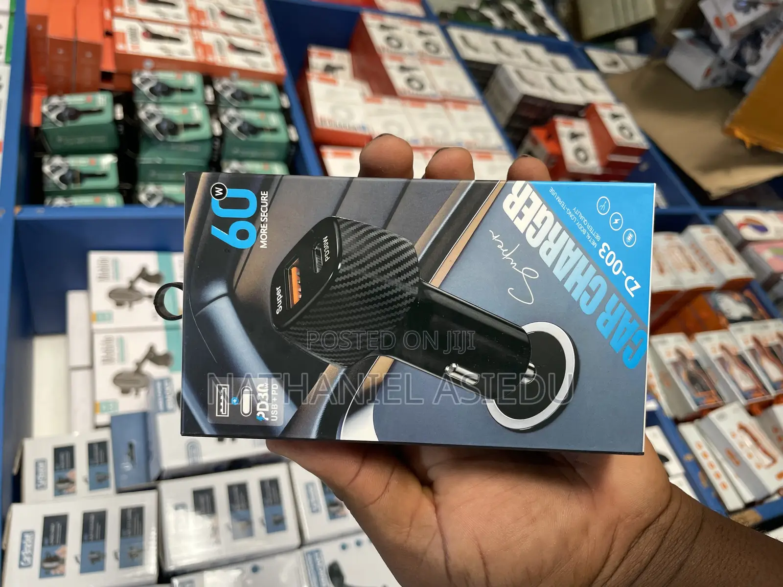 Ab-Cc-69w Car Charger With Dual (Type C 20w+Type a 3.0a) Black