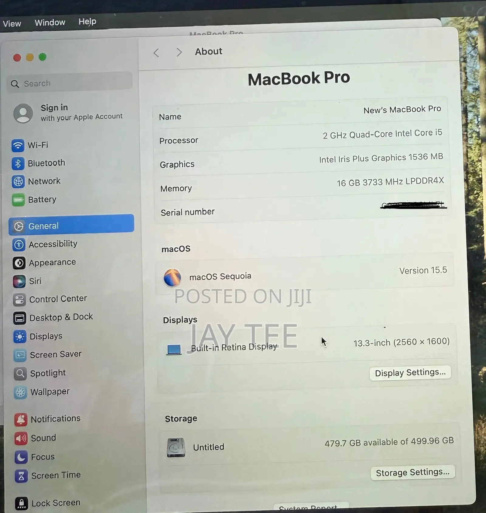 Laptop Apple MacBook Pro 2020 16GB Intel Core I5 SSD 512GB