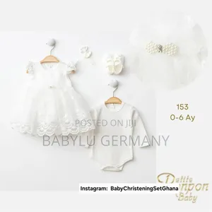 Baby Girl Christening, Naming Ceremony or Baptism White Dress Set