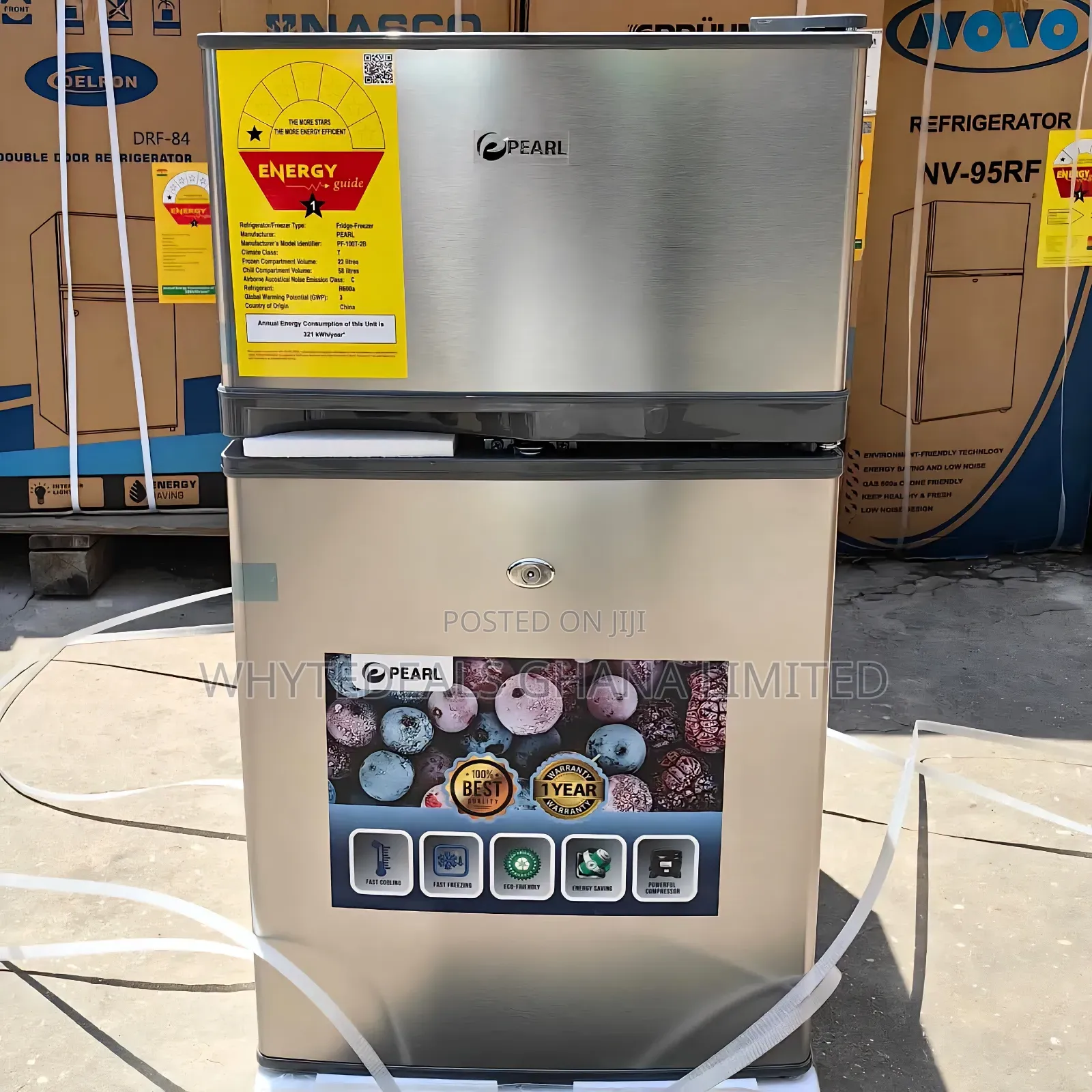 Promo|Pearl Energy Saving Fridge|105ltrs| Freezer| 2_yrs Warranty|2025