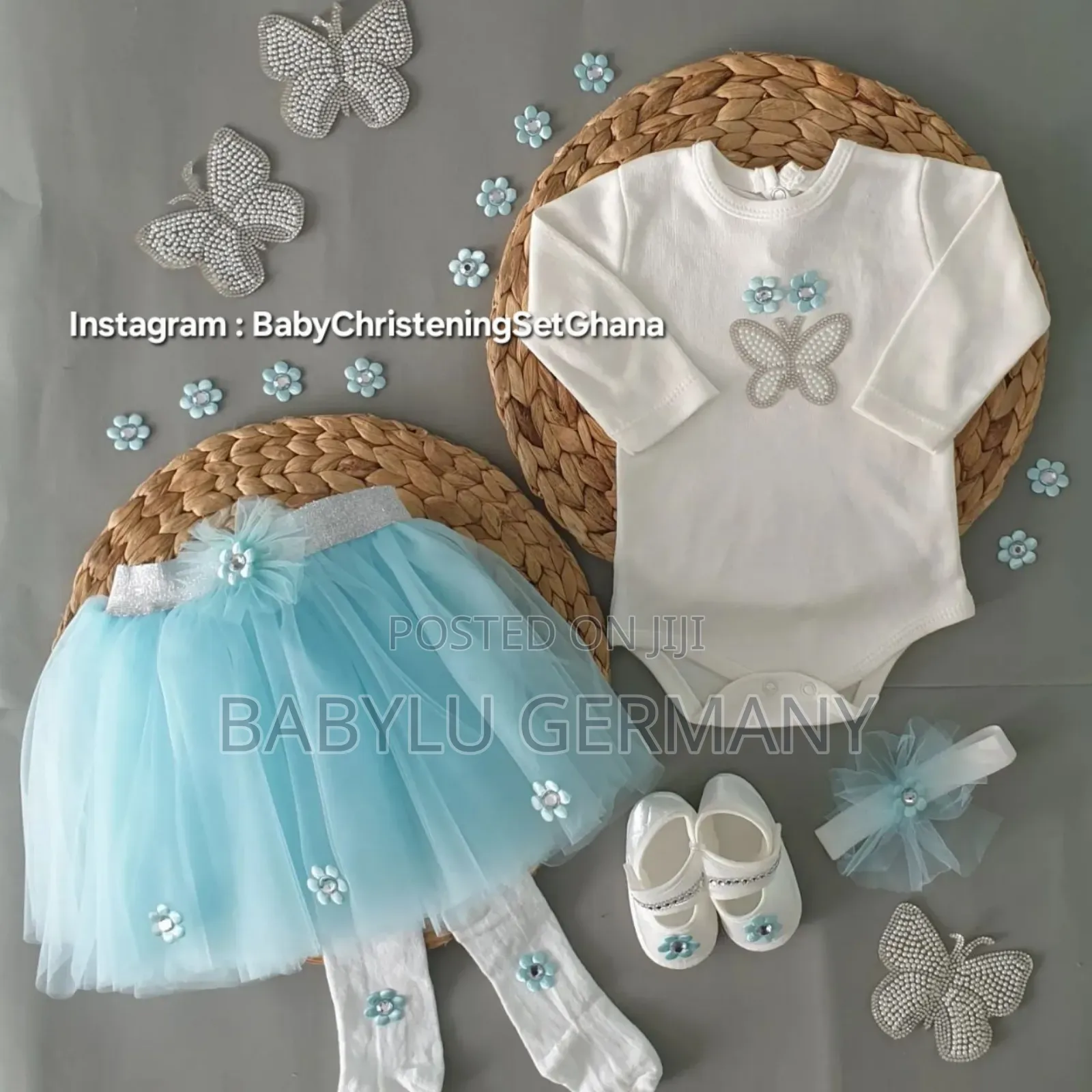 Baby Girl Blue Tutu Gift Box Set