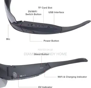 Smart Sunglass With Video Camera and Ear Piece.