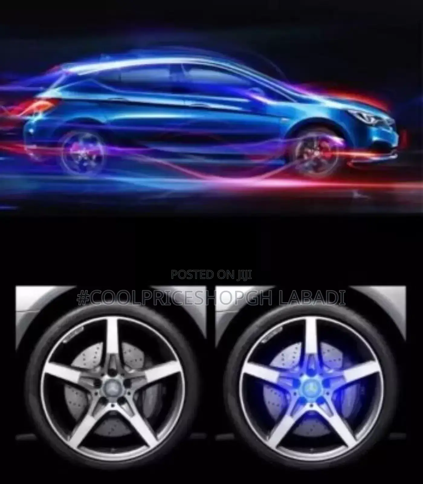 Led Wheel Caps Blue Light for Mercedes Benz Blue