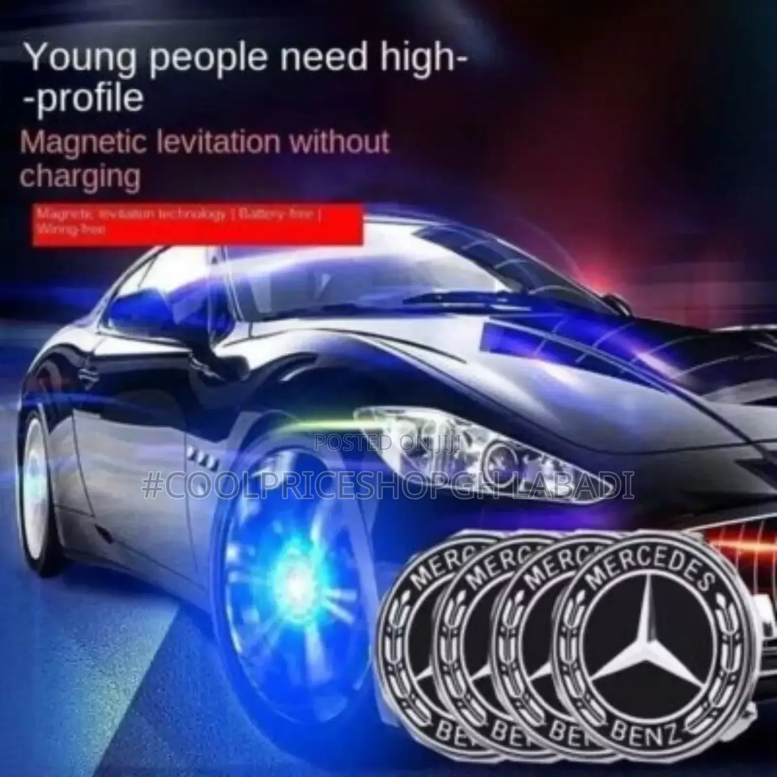 Led Wheel Caps Blue Light for Mercedes Benz Blue