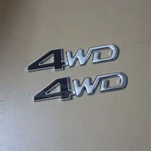 Silver Chrome 4wd Emblems and Sticker