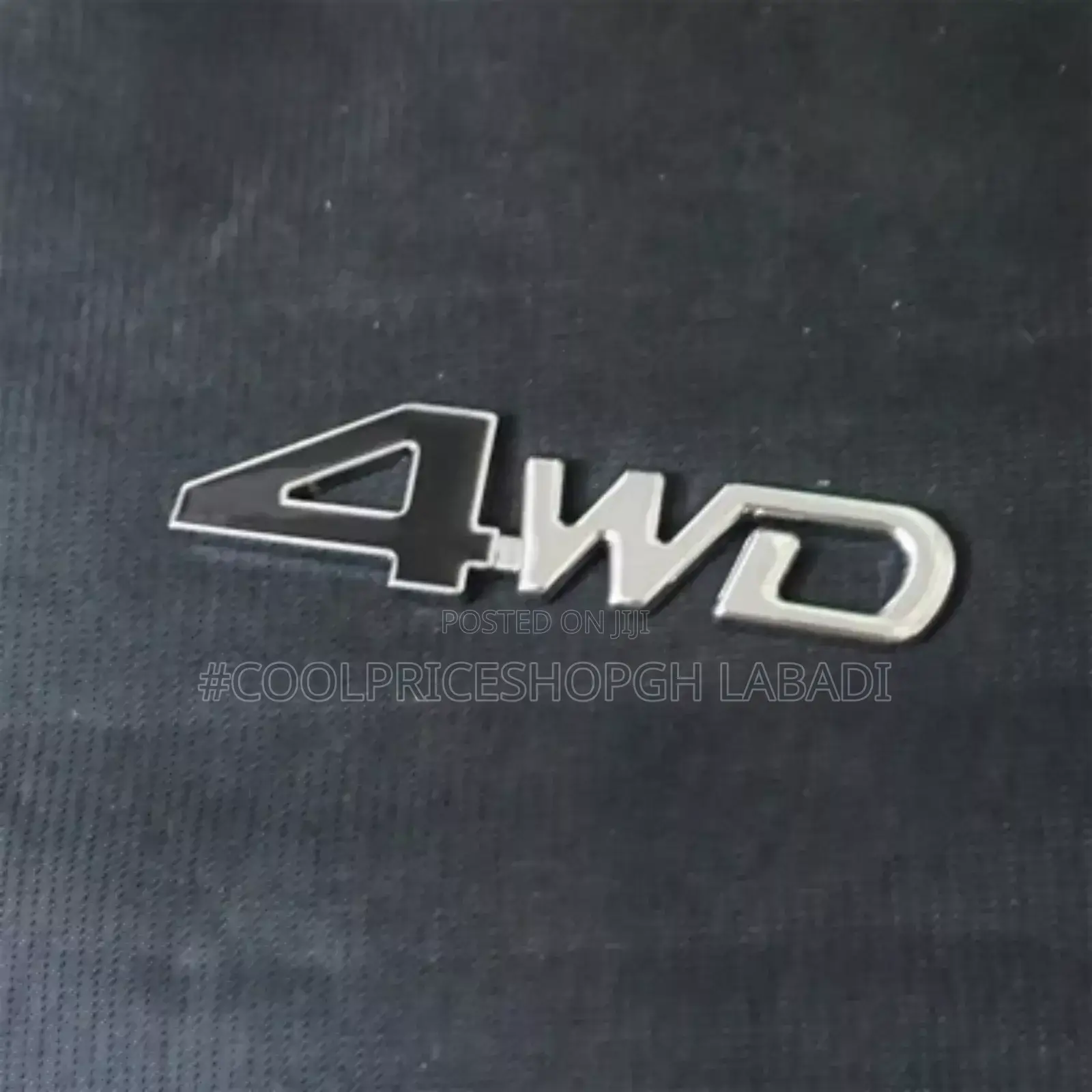 Silver Chrome 4wd Emblems and Sticker