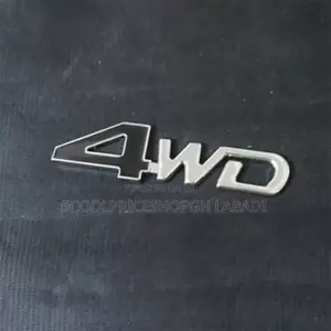 Silver Chrome 4wd Emblems and Sticker