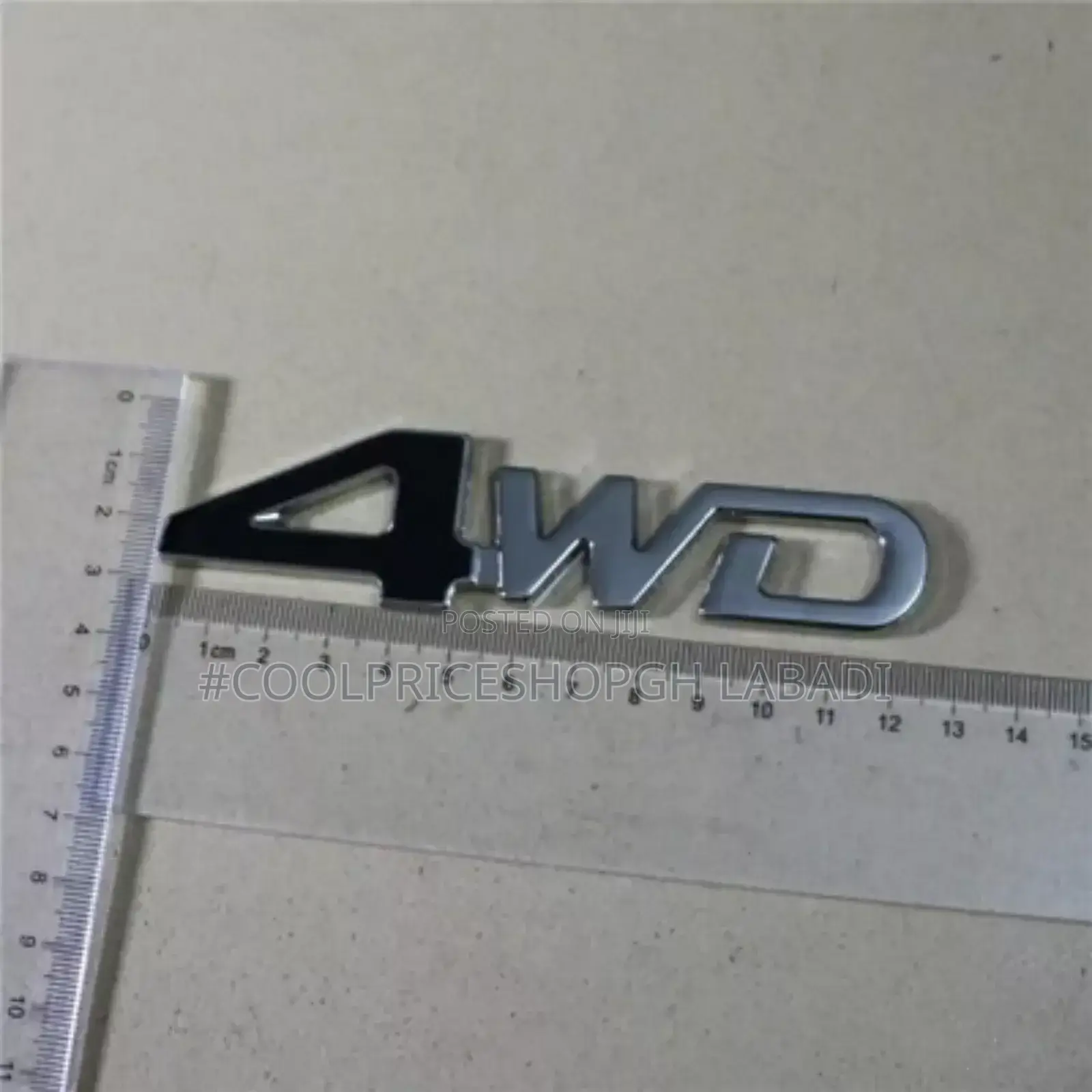 Silver Chrome 4wd Emblems and Sticker