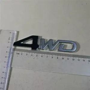 Silver Chrome 4wd Emblems and Sticker