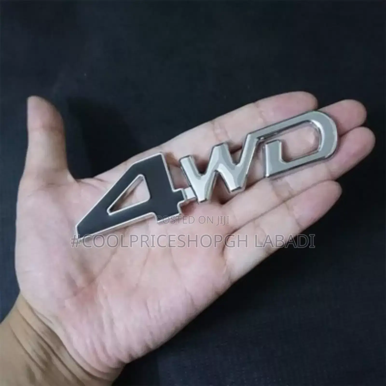Silver Chrome 4wd Emblems and Sticker
