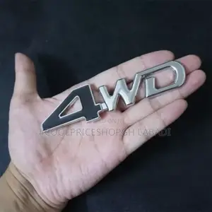 Silver Chrome 4wd Emblems and Sticker