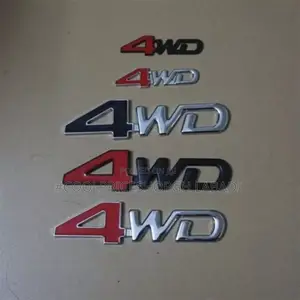 Silver Chrome 4wd Emblems and Sticker