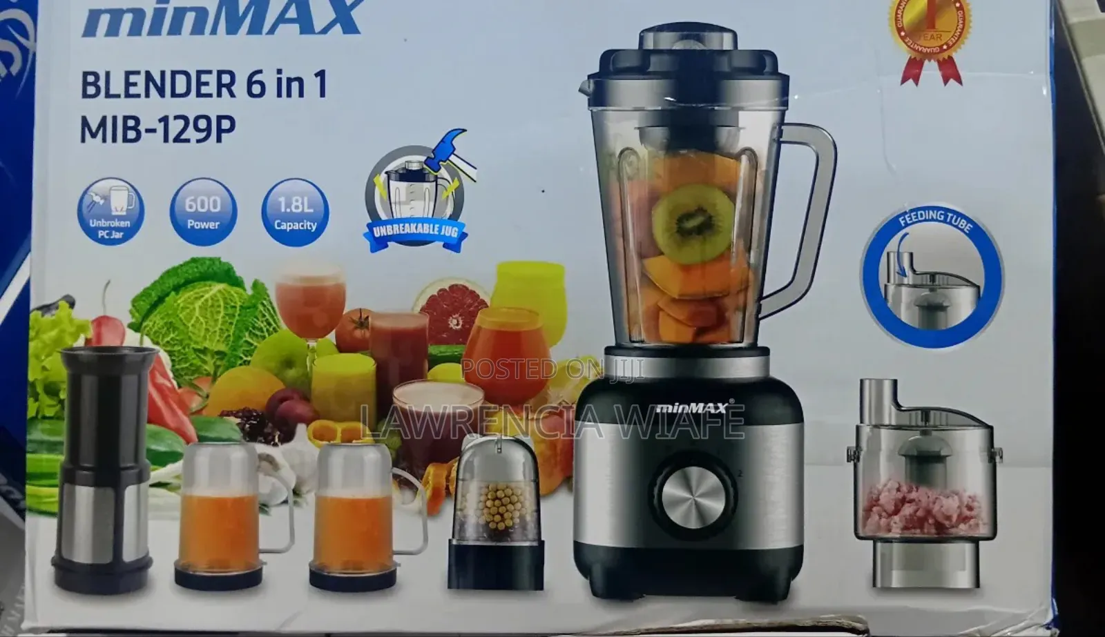 6 In 1 Minmax Blender With Unbreakable Jar