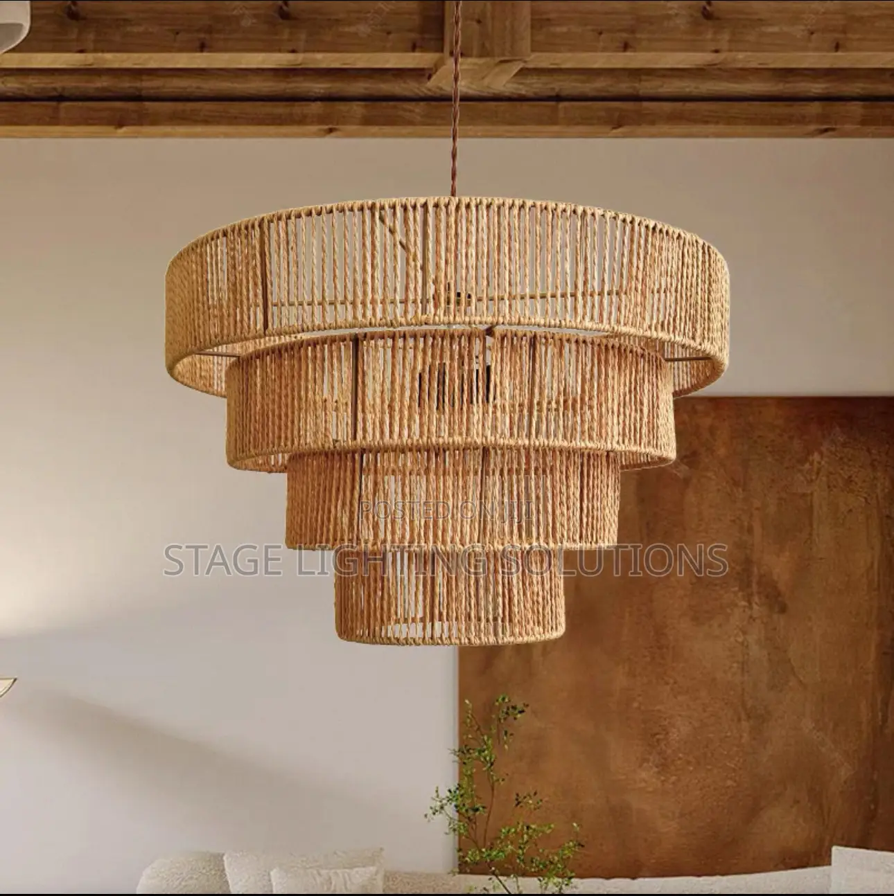 Rustic/Rattan Bamboo Chandelier Lights