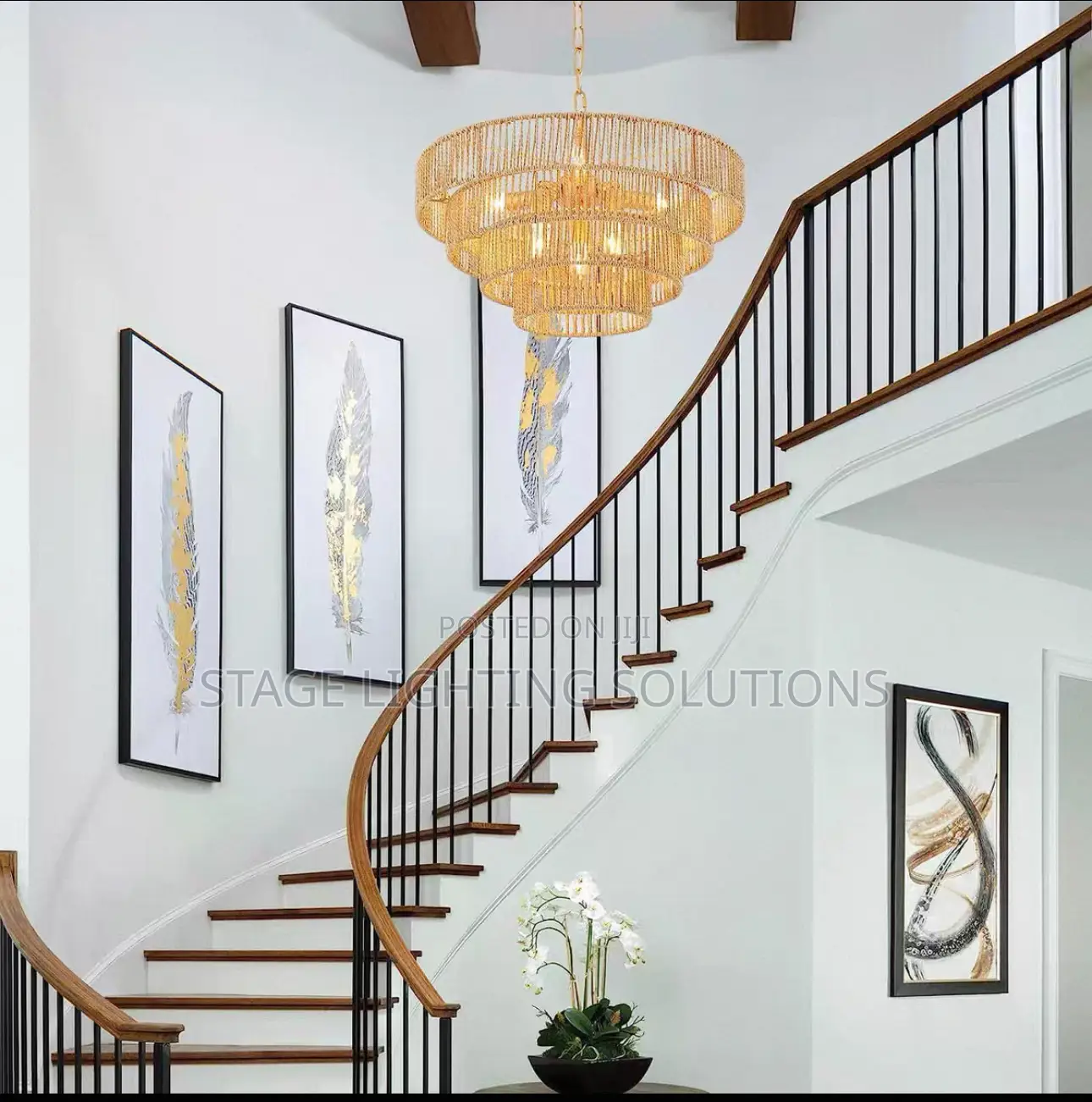 Rustic/Rattan Bamboo Chandelier Lights