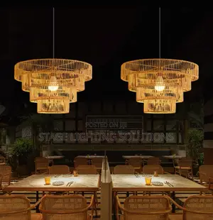 Rustic/Rattan Bamboo Chandelier Lights