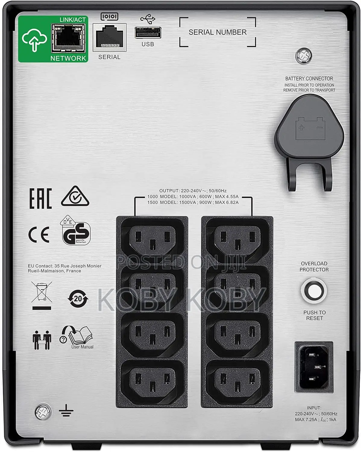 Smc1500ic-Apc Smart-Ups C, Line Interactive, 1500va, Tower, 230v