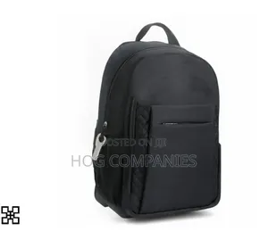 Sleek Black Backpack Laptop Travel School Bag
