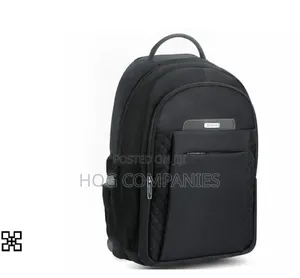 Sleek Black Backpack Laptop Travel School Bag