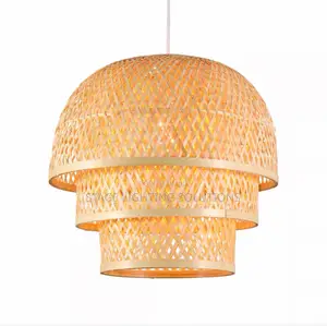 Rustic Rattan Pendant Lights
