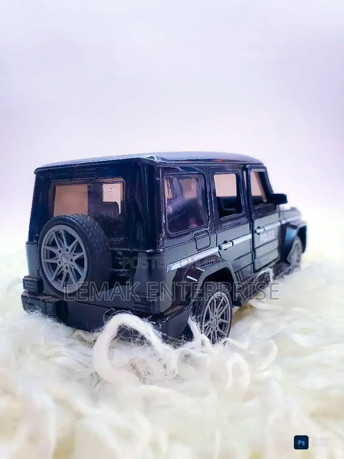 A Black Toy Police Suv For Kids