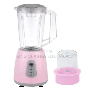 2-in-1 Electric Blender With Grinder – Powerful Stylish (Pink)