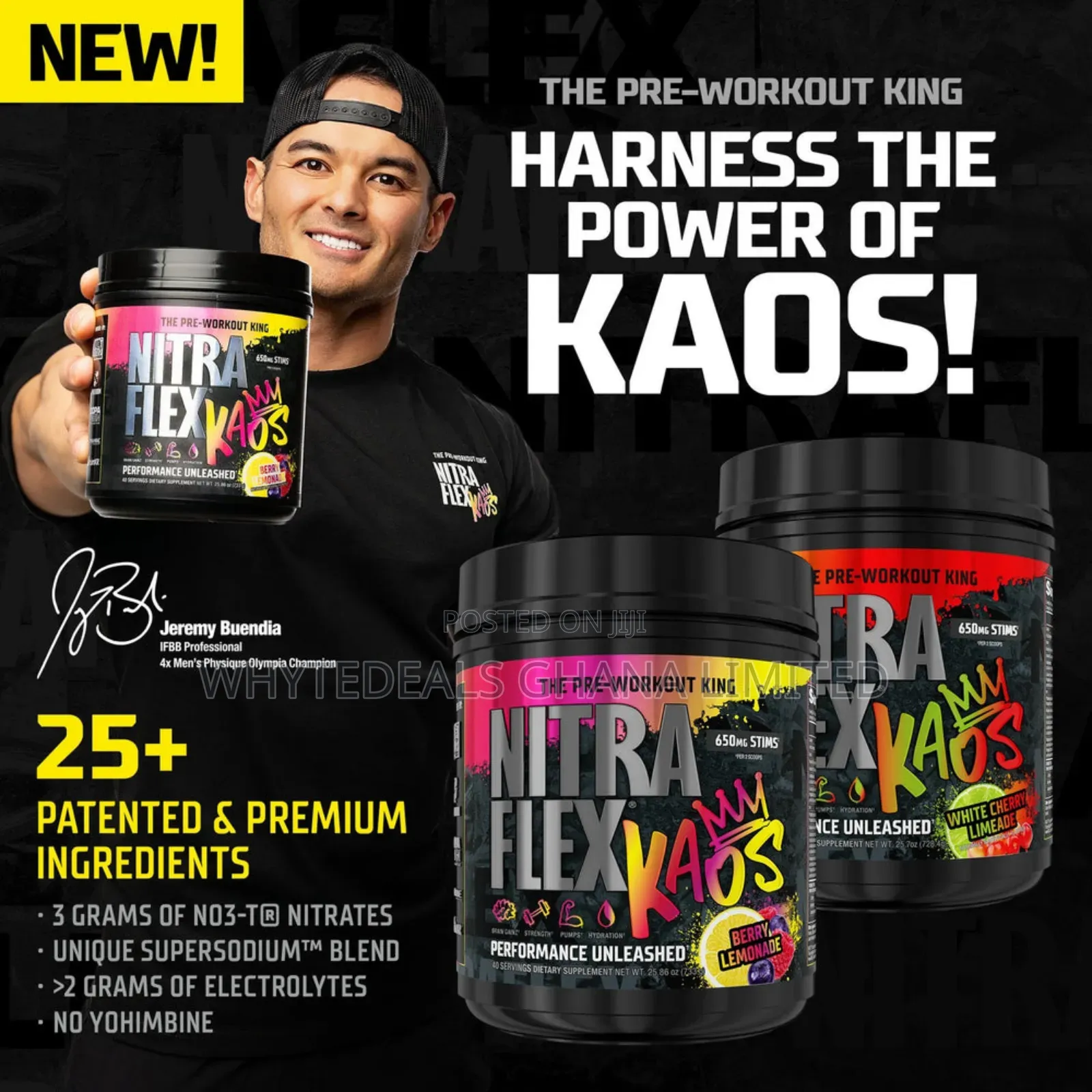 Pre-workout King| Nitraflex Kaos For Explosive Energy| Pump| Strength