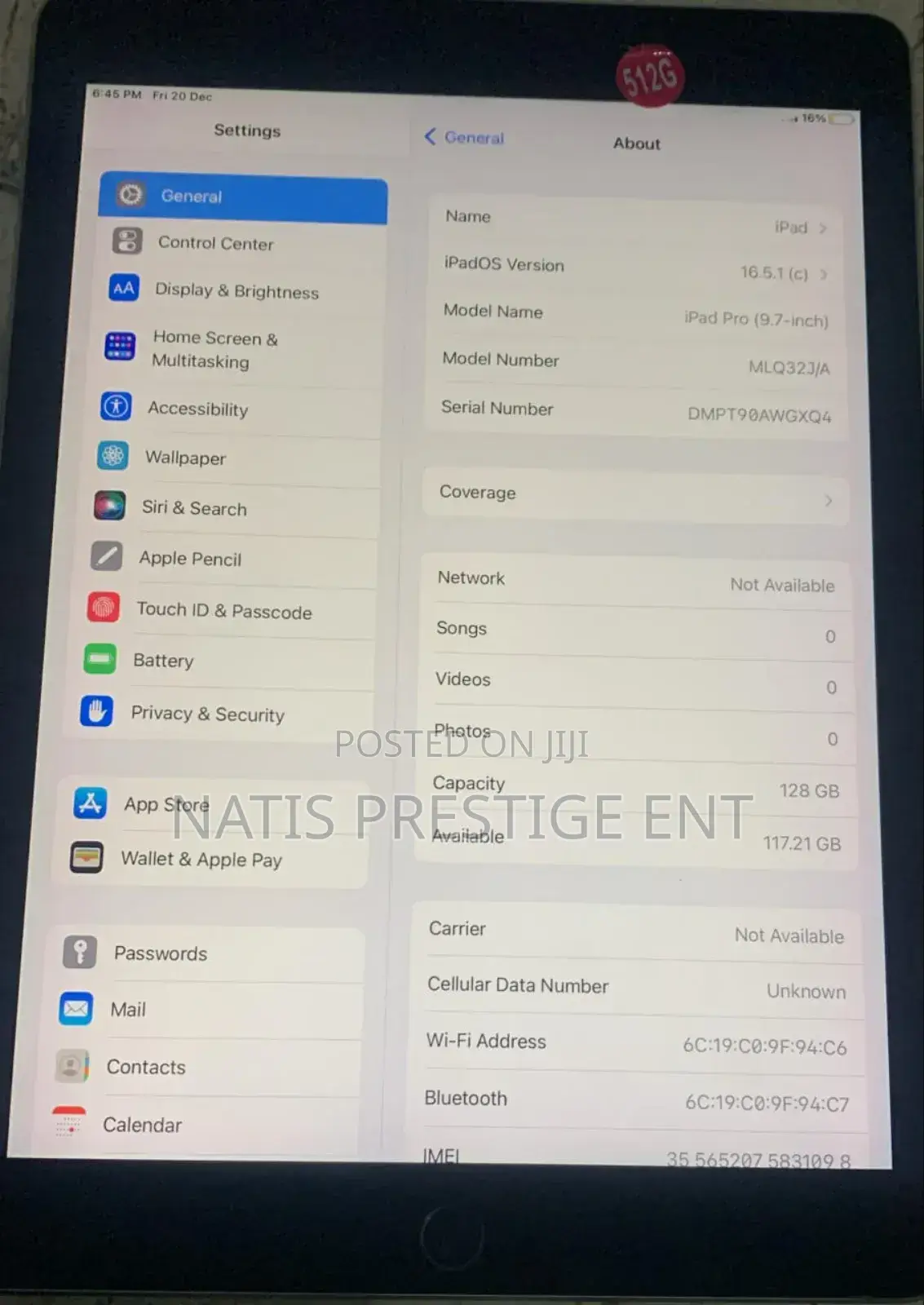 Apple iPad 9.7 128 GB Silver